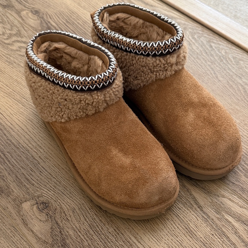 UGG Chestnut Shearling-Lined Slip-On
